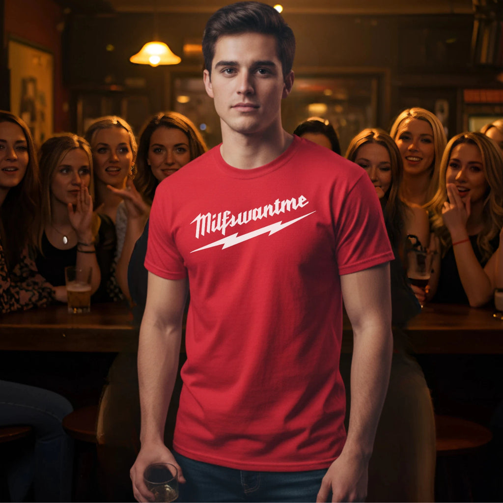 'Milfswantme' Milwaukee Parody T-Shirt - Soft modern fit funny MILF tee S-2XL