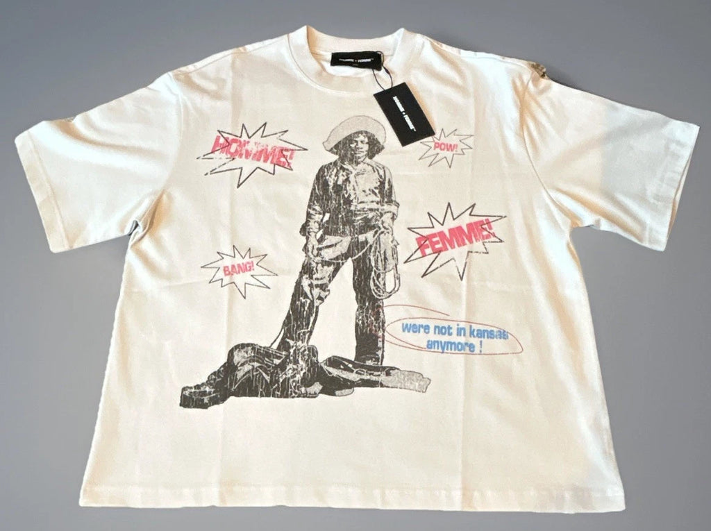 HOMME + FEMME Cowboy Were Not in Kansas Anymore Size S Oversized T-Shirt