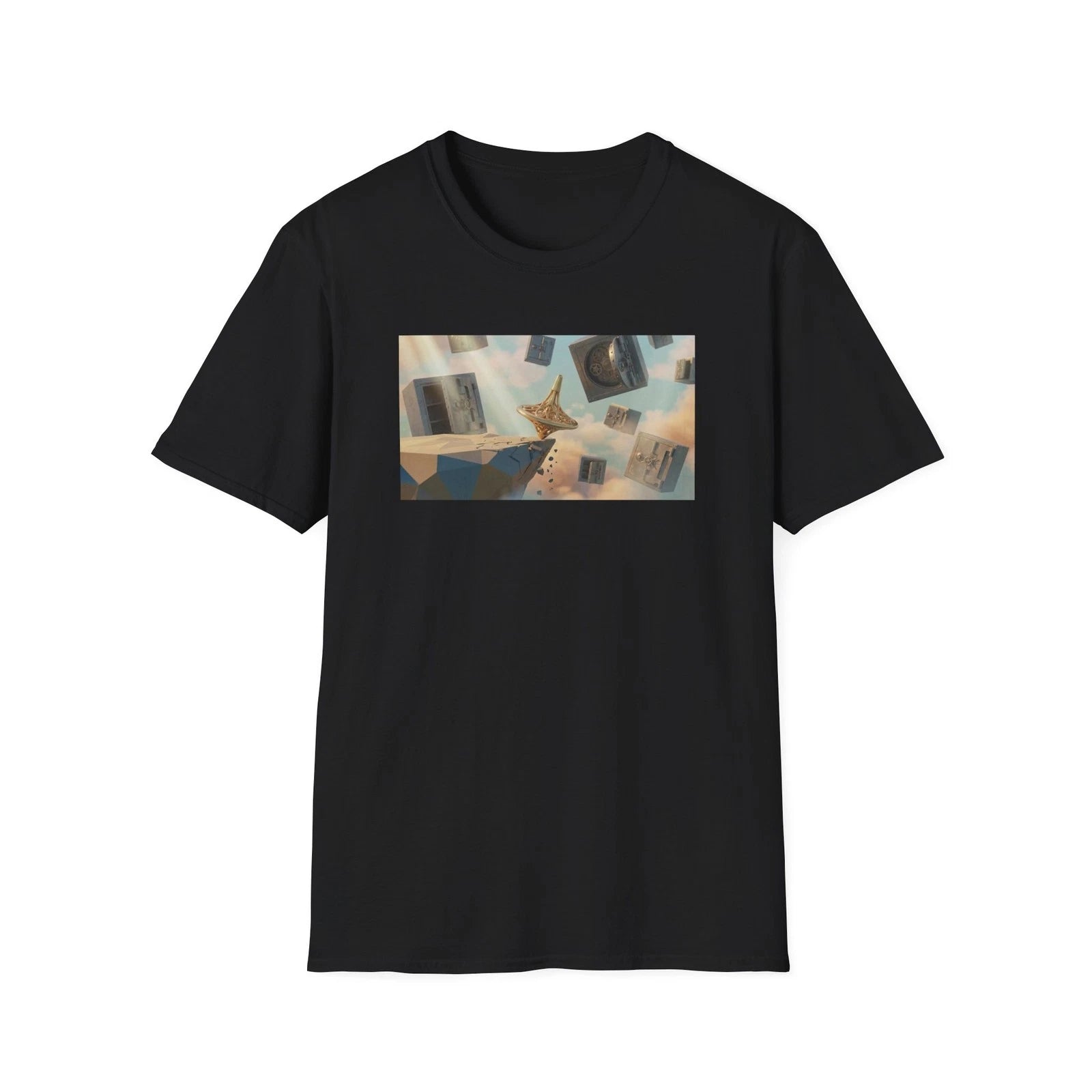 Surreal Graphic Spinning Top Vault Art T Shirt | Abstract Unisex Streetwear Tee