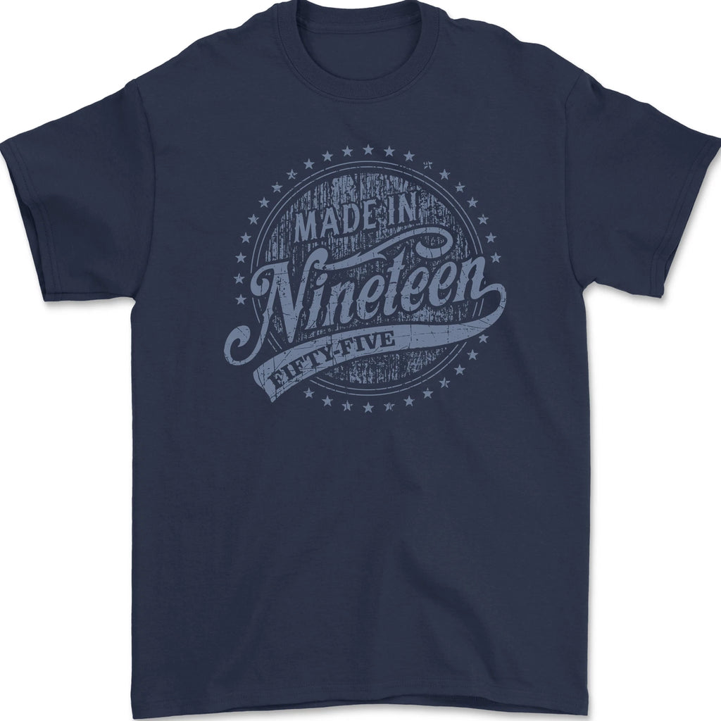 Distressed 71st Birthday Made In 1955 Mens T-Shirt 100% Cotton