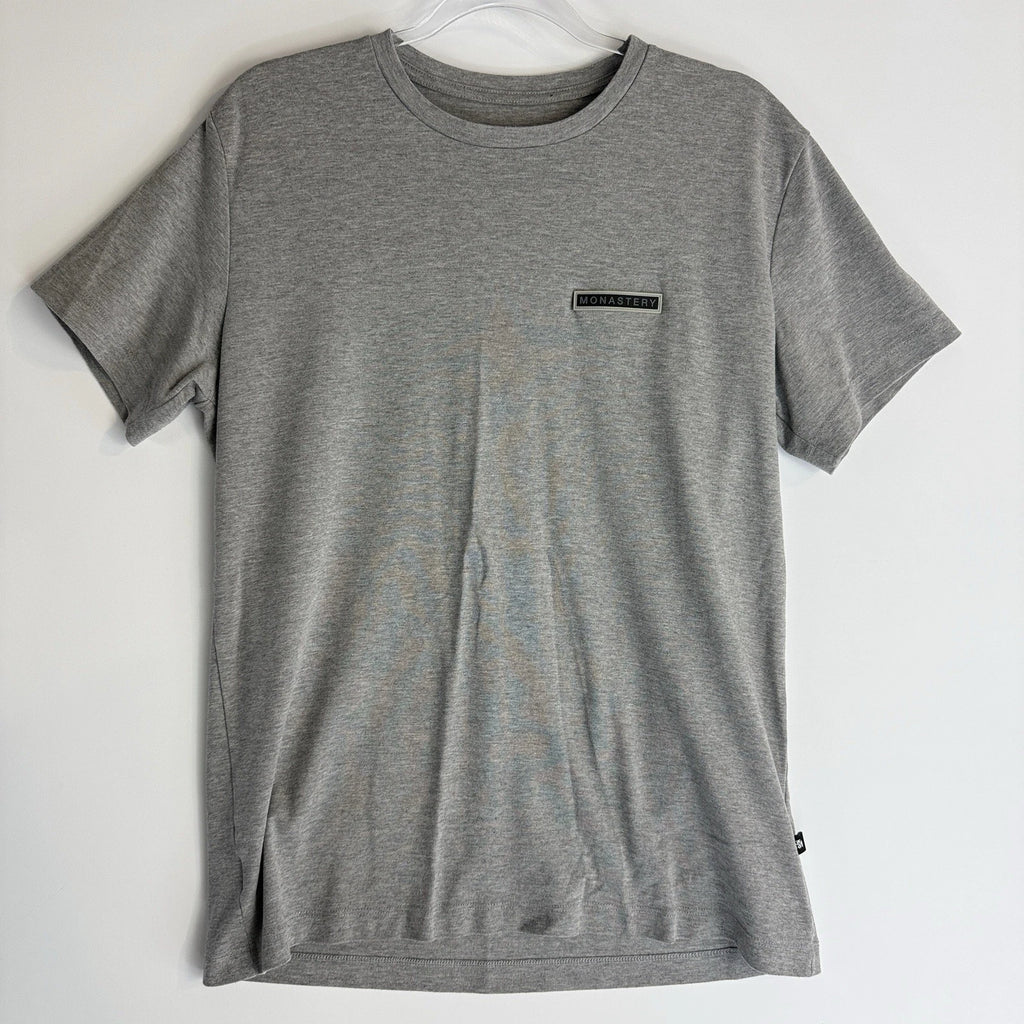 Monastery Logo Patch T-Shirt Gray Melange Size L Cotton Blend Colombia