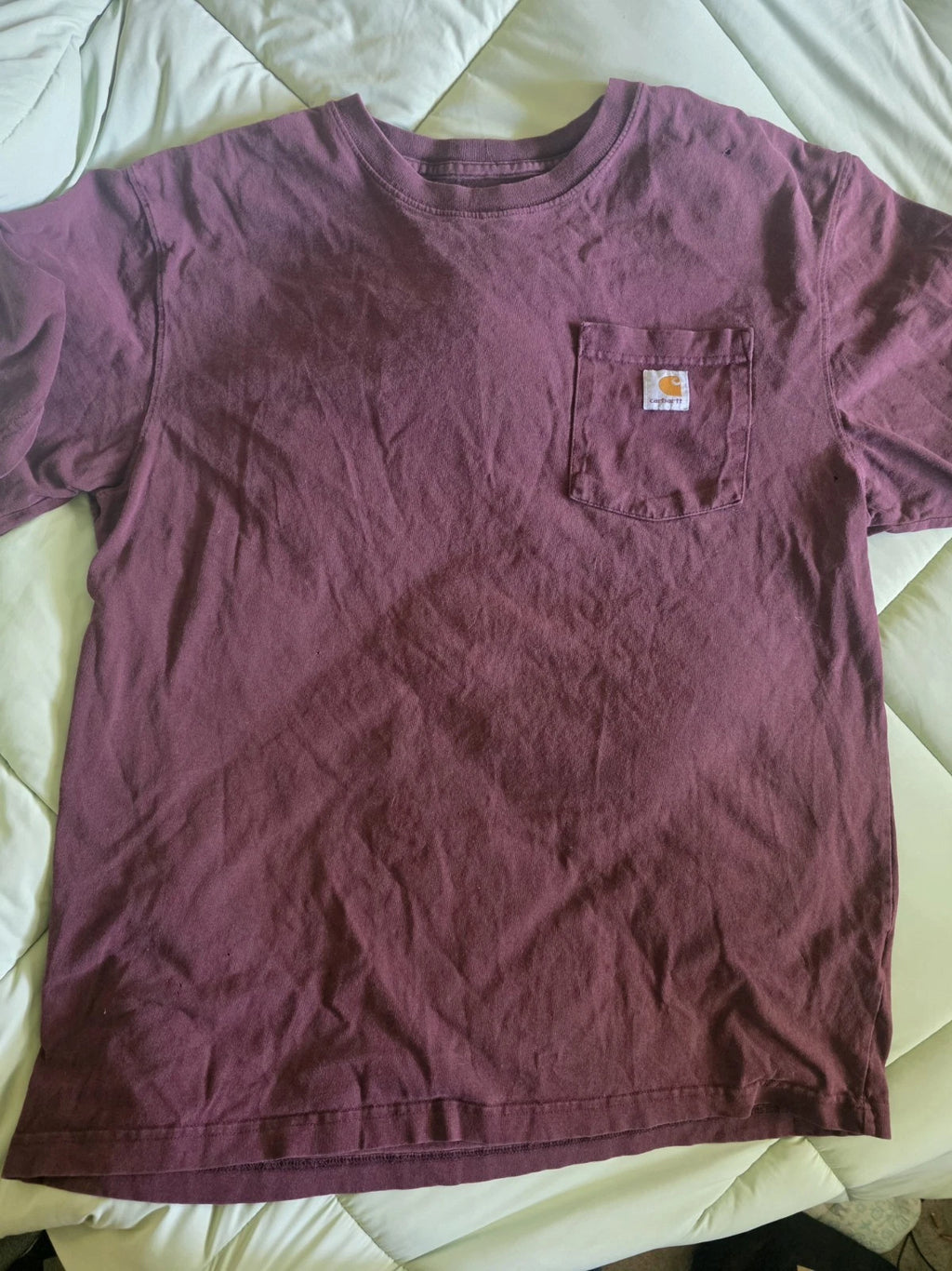 Maroon Carhartt K87PRT XXL Men's Short Sleeve Pocket Tee