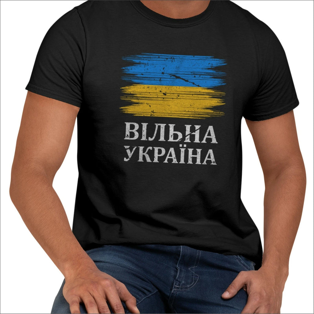 Free Ukraine Freedom Protest Support Peace Top Gift Trendy Unisex Casual T-Shirt