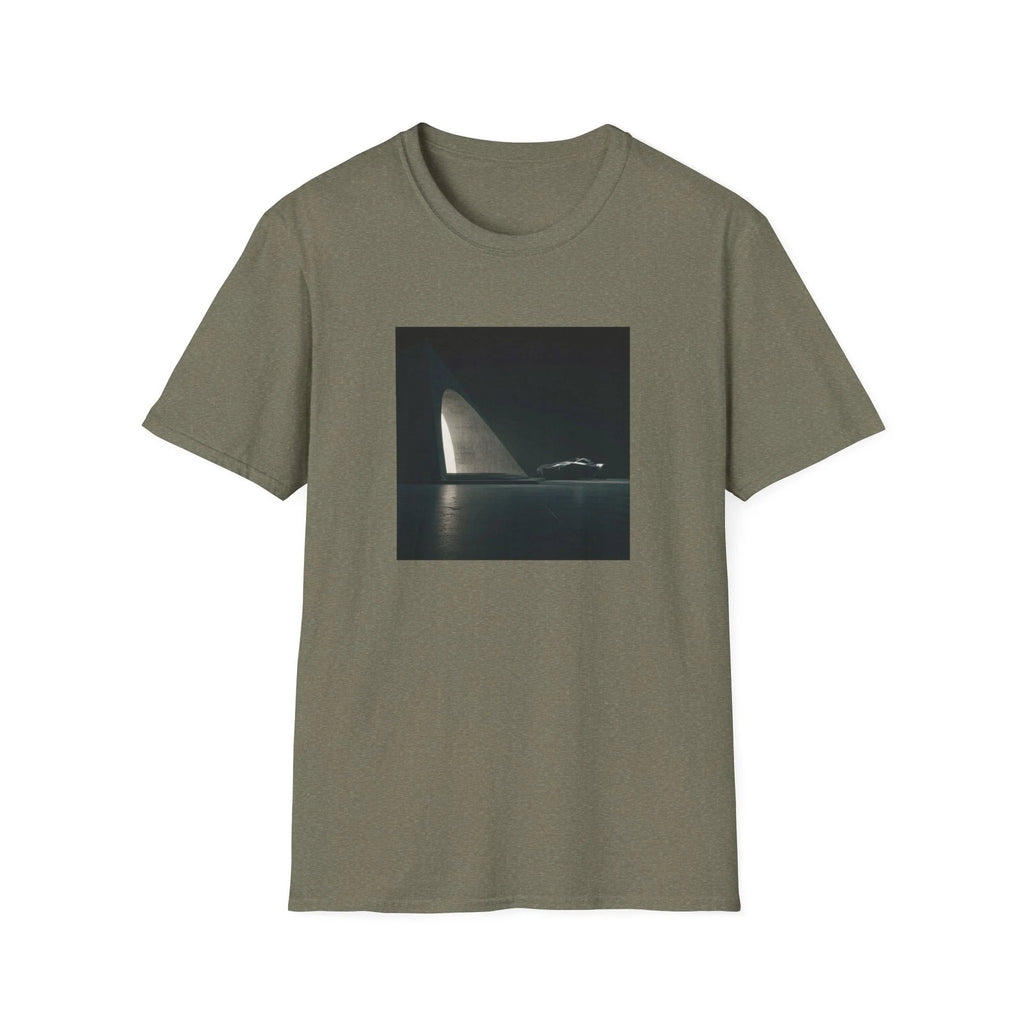 Shark Fin Night Ocean T Shirt | Minimal Marine Graphic Tee | Unisex