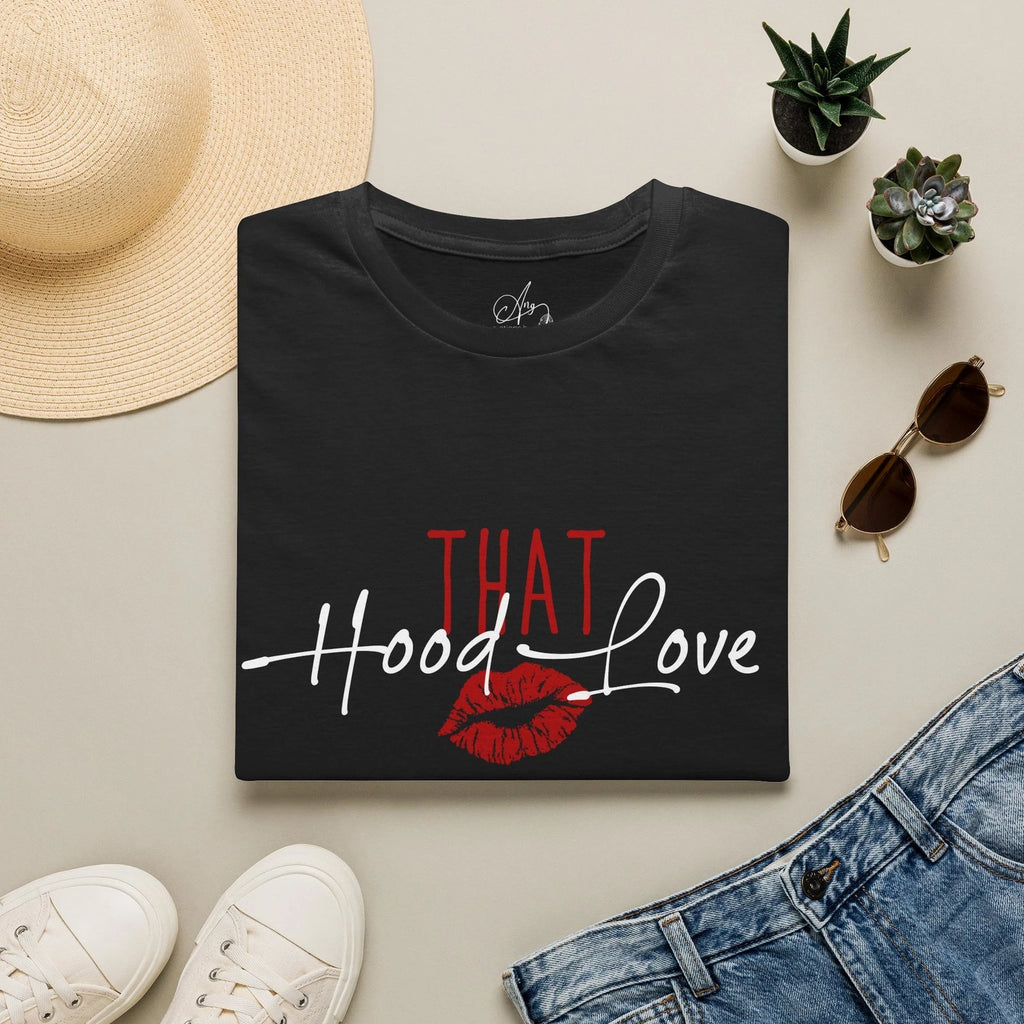That Hood Love T-Shirt | Lip Print Typography
