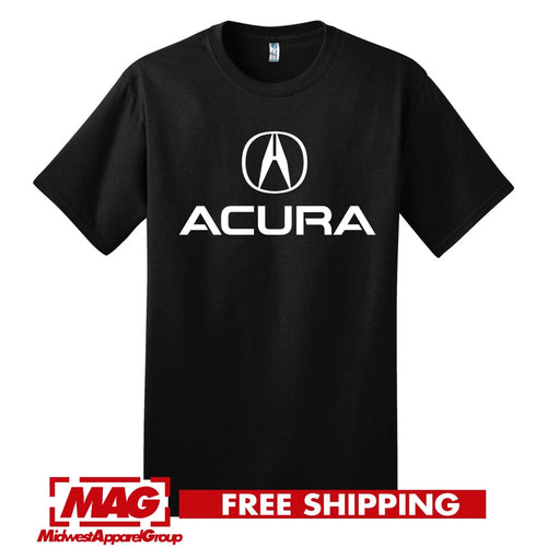 ACURA BLACK T-SHIRT Logo Integra Nsx Type R Shirt Tee Automotive Jdm  Motor Rsx