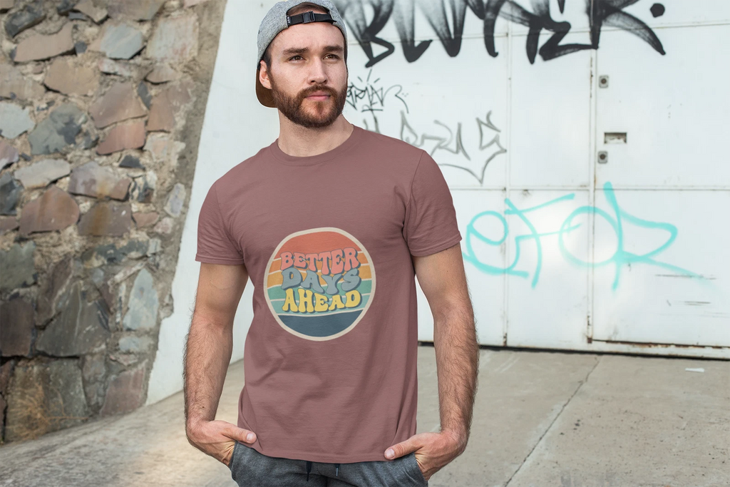 Better Days Ahead T-shirt | Retro Sunrise Typography