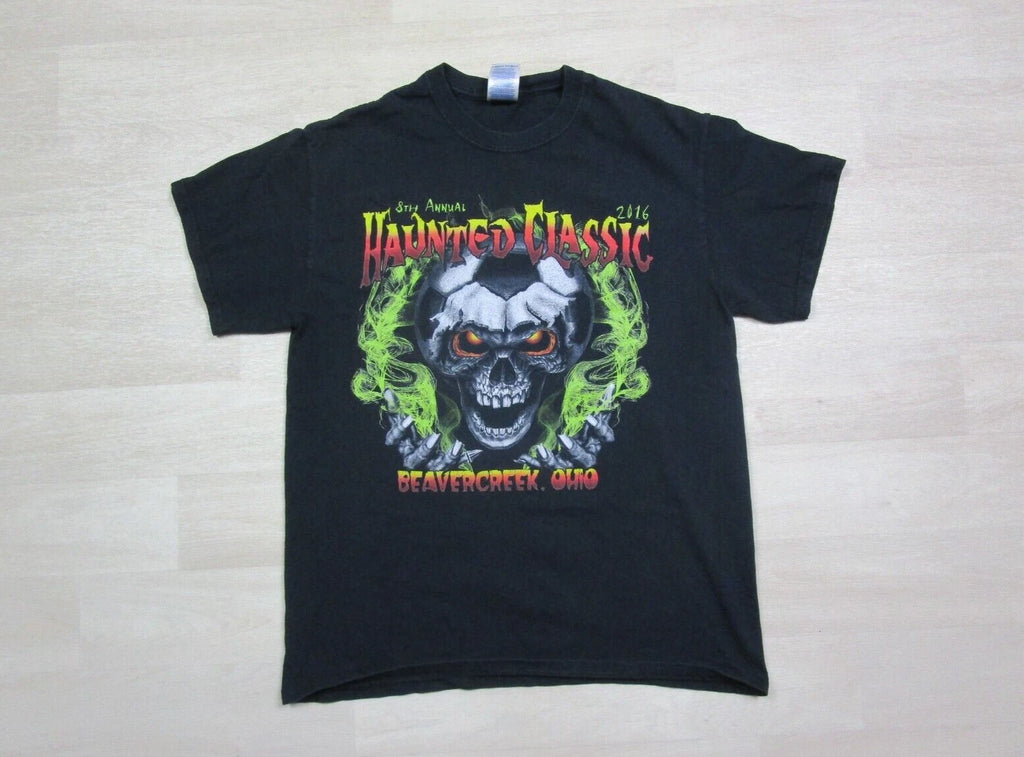 Haunted Classic T Shirt (M) Soccer Tournament Halloween Beavercreek, Ohio Sports