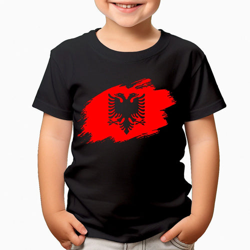 Albania Flag Childrens Albanian Football Boys Girls Teen Kids T-Shirts #TA-56