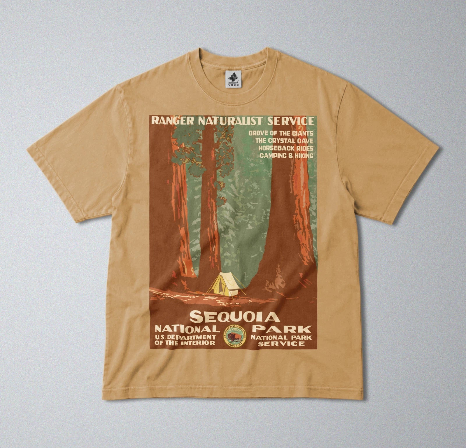 100% Cotton Tee - Regular Fit - Unisex - Sequoia National Park - USA Landscapes