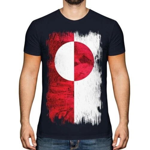 GREENLAND GRUNGE FLAG MENS T-SHIRT TEE TOP KALAALLIT NUNAAT GREENLANDIC GRØNLAND