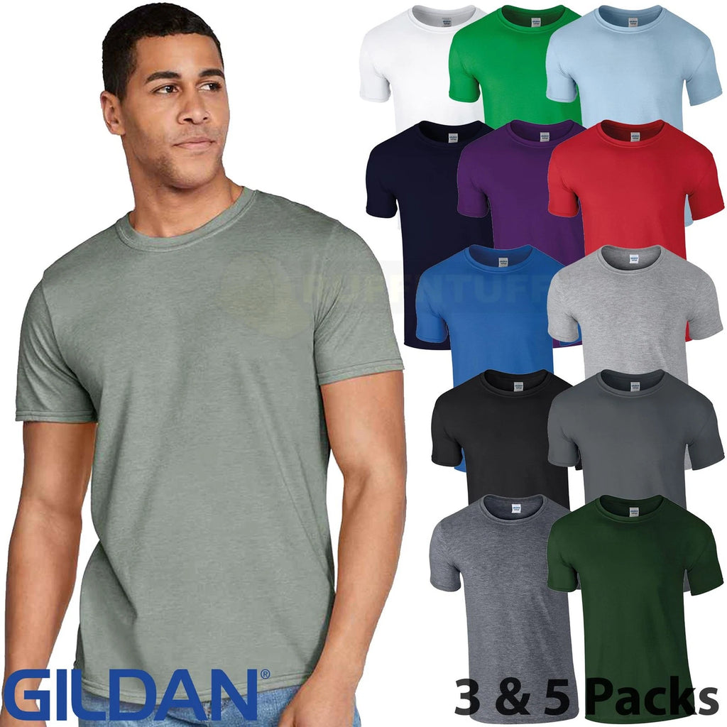 Gildan Softstyle T-Shirt Plain Ringspun Cotton Short Sleeve Crewneck Tee Top