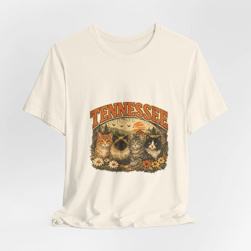 Tennessee cat shirt vintage retro cats graphic tee cute cat lover gift idea