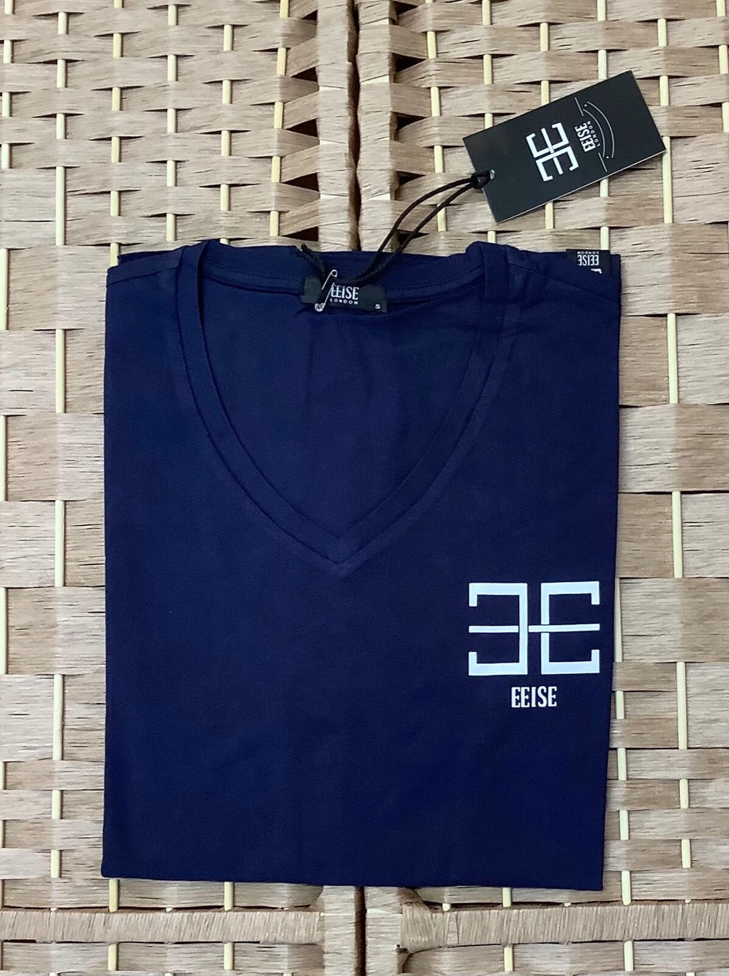 Men’s Plain Cotton Deep Low V -Neck  Tee  Logo T-Shirts  Short Sleeve