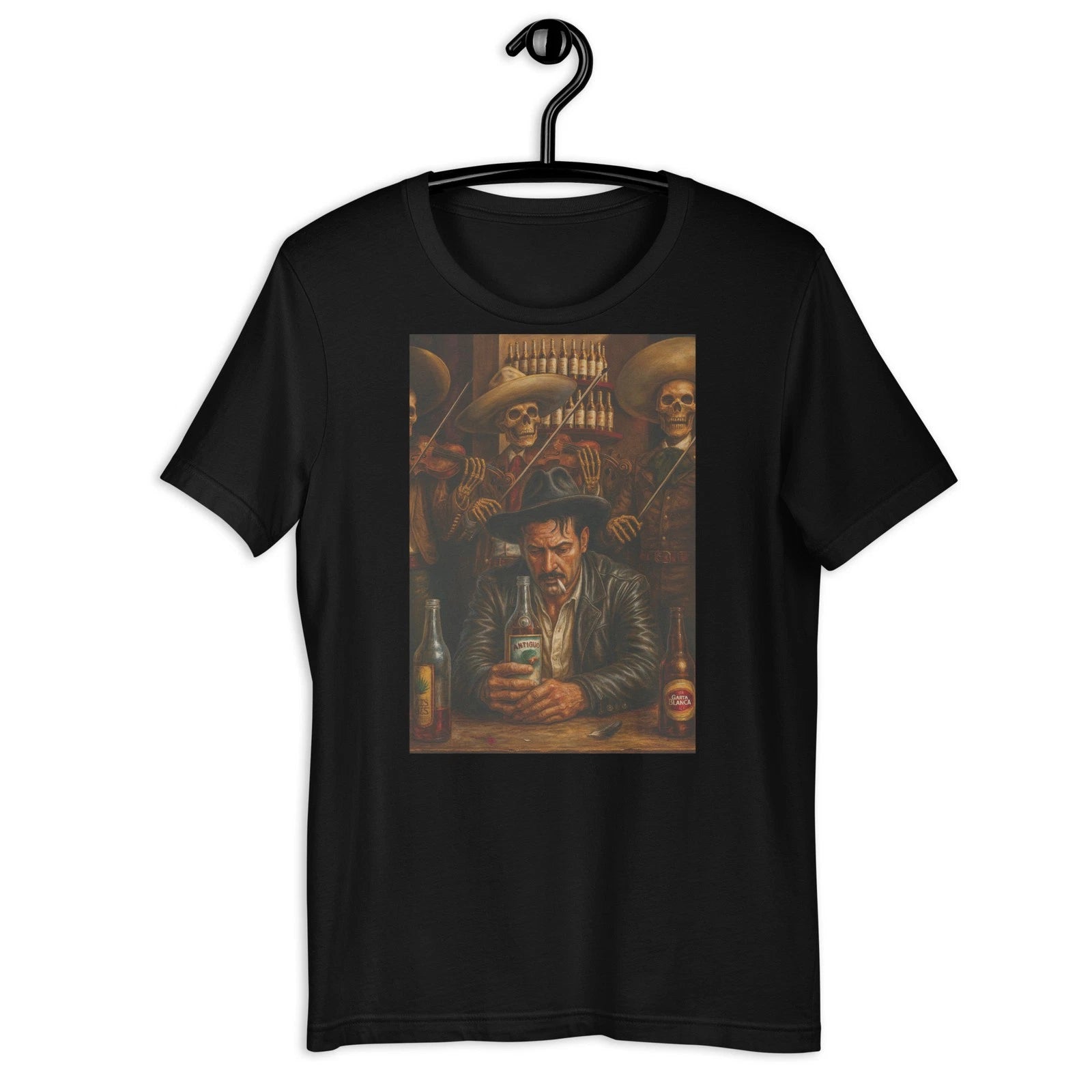 Mariachi Skeleton Chicano T-Shirt – Gothic Cantina Mexican Art Graphic Tee