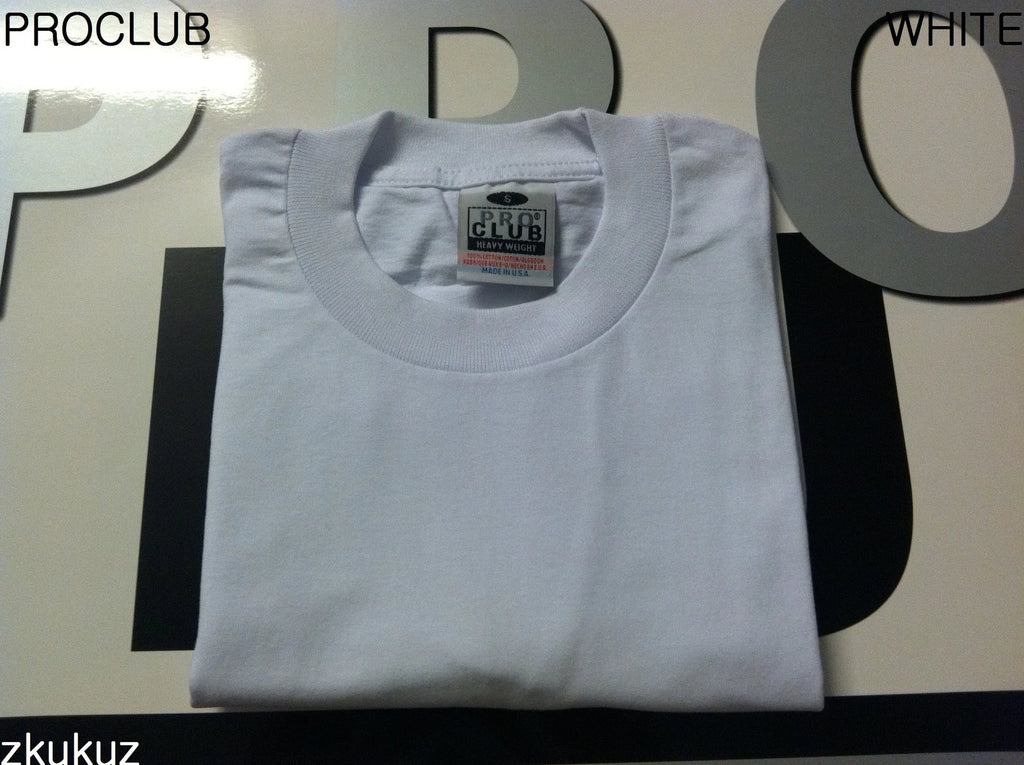 3 NEW PROCLUB HEAVY WEIGHT T-SHIRT WHITE PLAIN PRO CLUB BLANK 2XLT TALL 3PC
