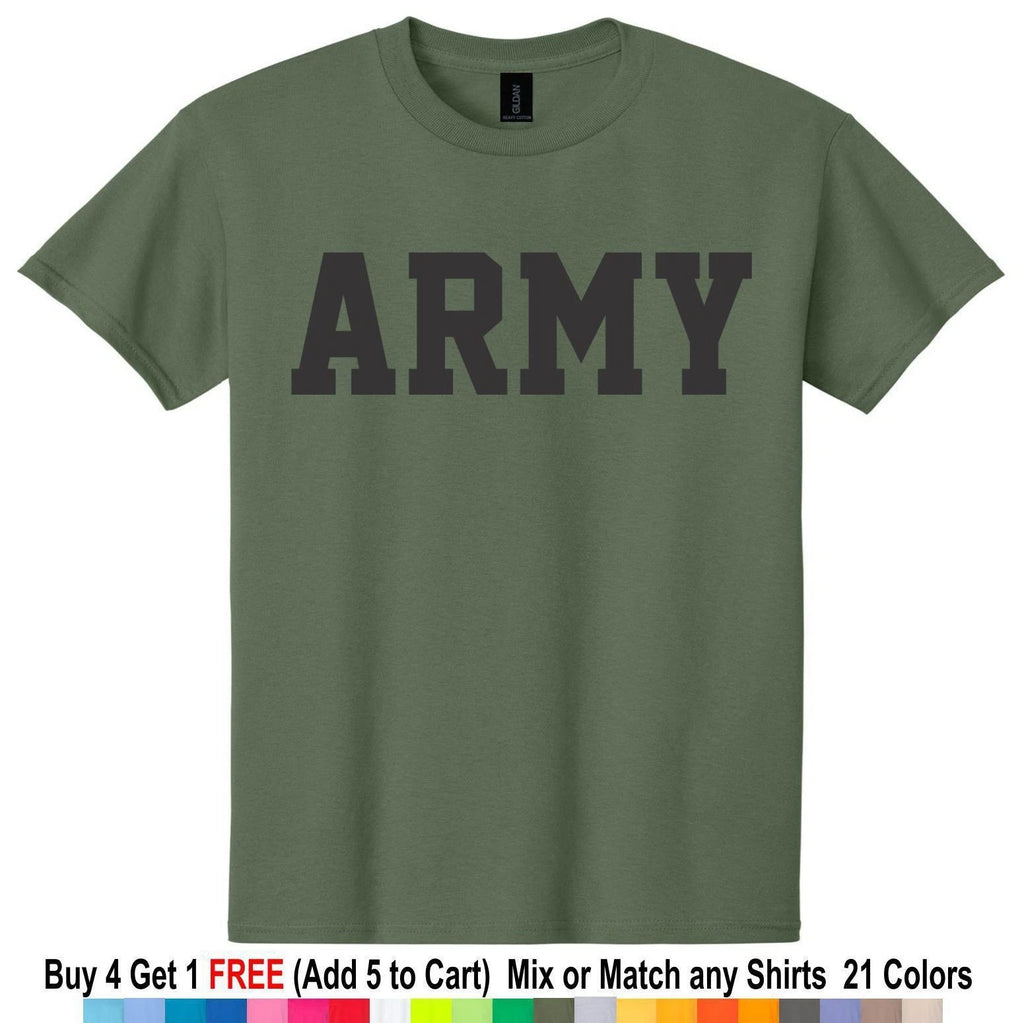 US Army Shirt PT Screen Printed