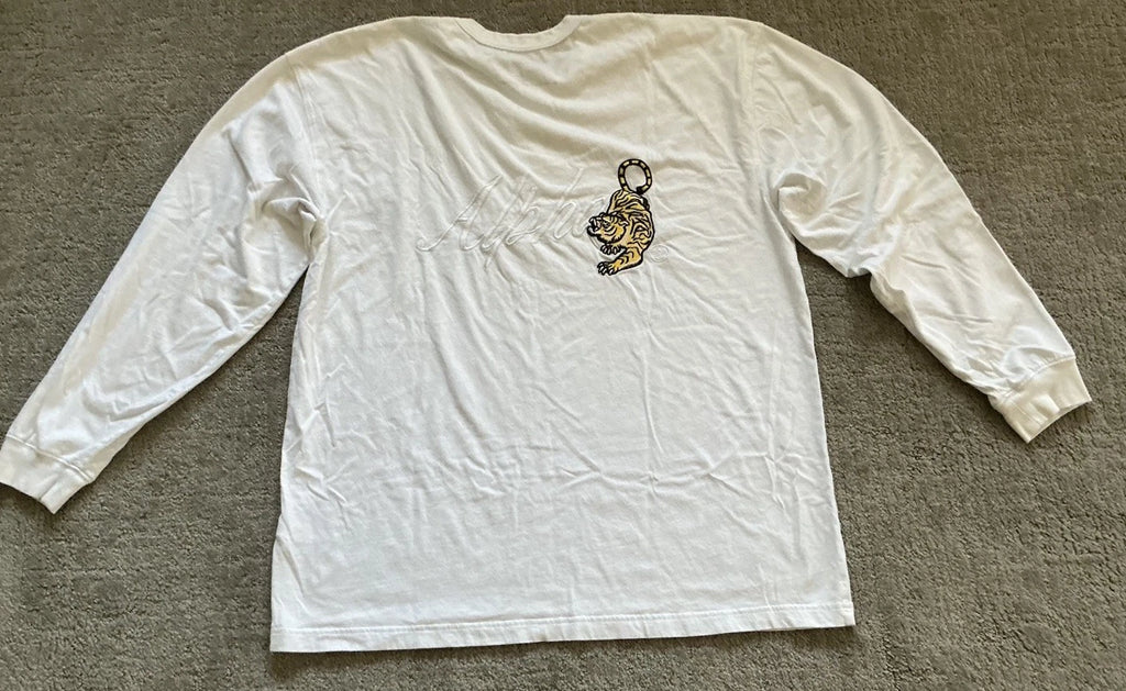 Alpha Industries Men’s L Long Sleeve T Shirt Crouching Tiger Embroidery