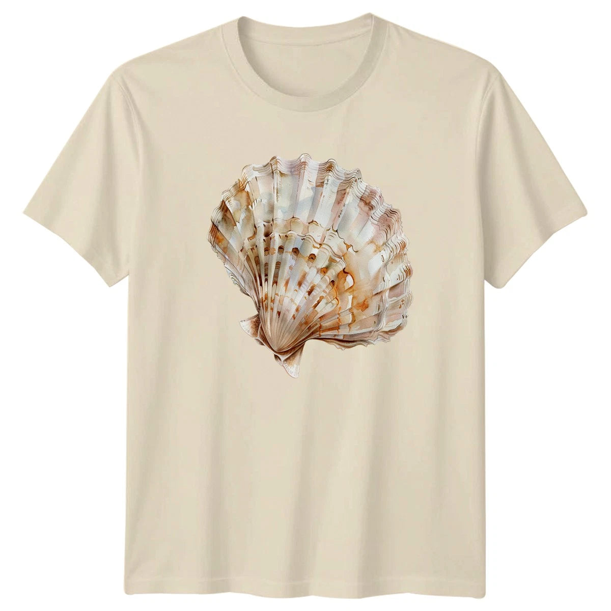 Watercolor Seashell T-Shirt Boho Ocean Decor Gift For Him And Her