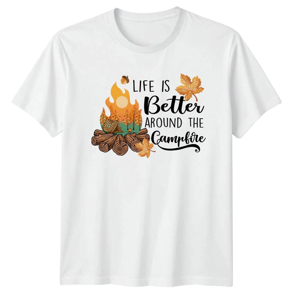 Life Is Better Around The T-Shirt Campfire Camping Gift For Him And Her