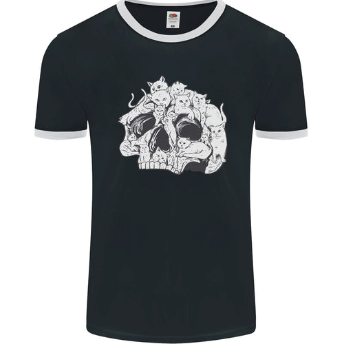 A Skull Made of Cats Mens Ringer T-Shirt FotL