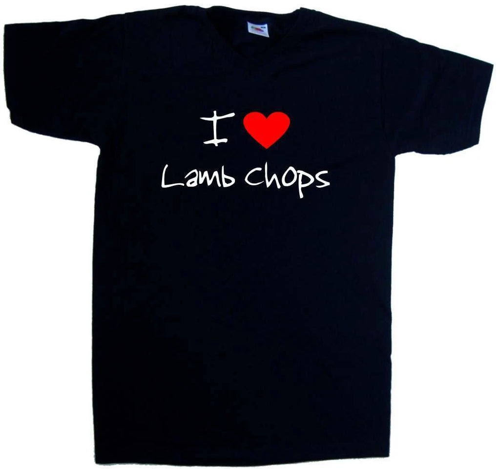 I Love Heart Lamb Chops V-Neck T-Shirt