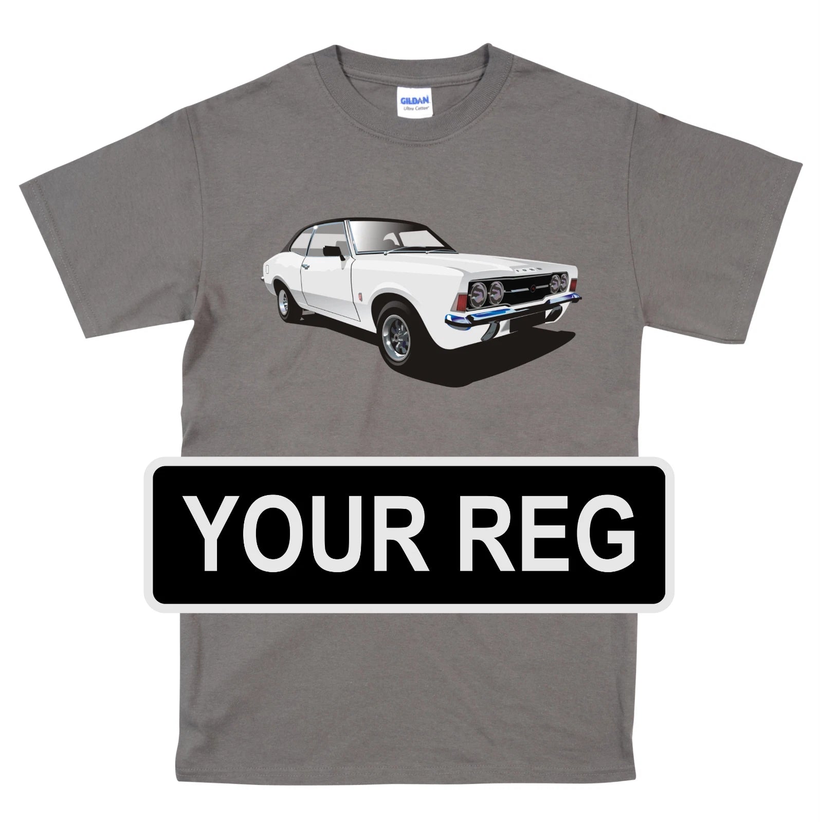 Mk3 Ford Cortina T Shirt Classic Car Personalised Reg  S - 5XL
