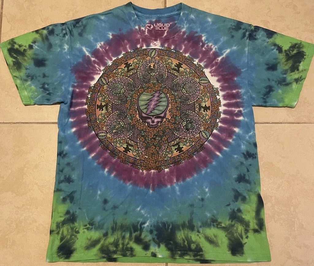 Vtg Grateful Dead Faded Celtic Mandala Shirt M Concert Tour Lesh Grunge 90s Y2K