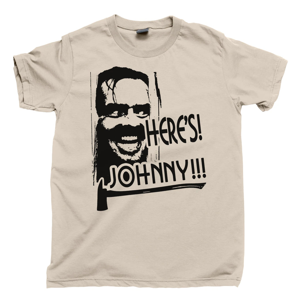 STANLEY KUBRICK T Shirt The Shining Redrum Horror HERES JOHNNY Carson Tee Poster