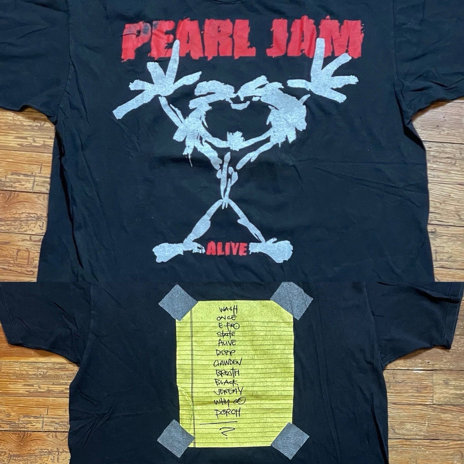 Vintage 90s Pearl Jam Shirt Size XL Band Tour Grunge Alternative Alice Stickman