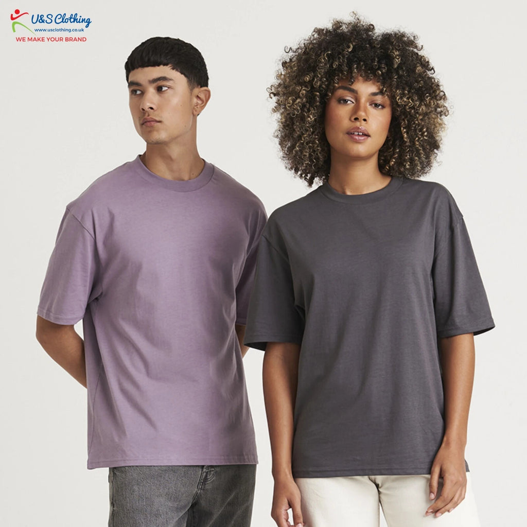 Mens Oversized T-Shirt Short Sleeve 100% Ringspun Cotton Unisex Summer Tee Top