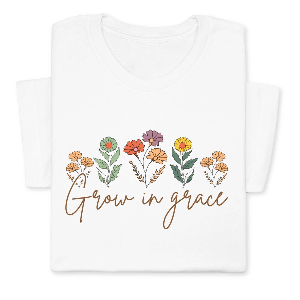 Grow in Grace Shirt, Retro Faith Tee, Christian Gift for Women & Teens