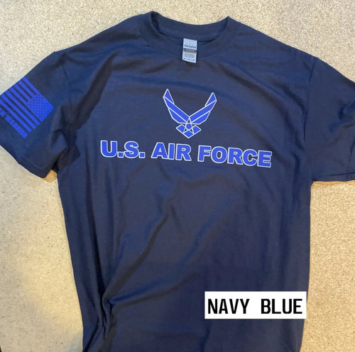 Air Force  t-shirt, military for a air force veteran 2X navy Blue