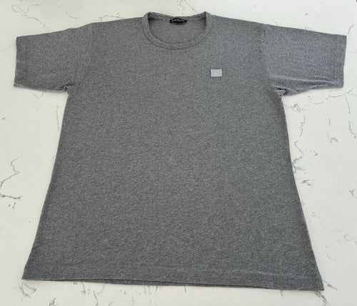 Acne Studios Nash Face T-Shirt Gray Men’s Large Stockholm Sweden Minimalist Tee