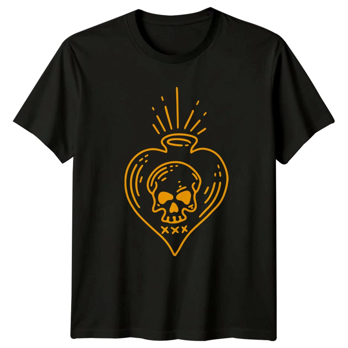 Heart Holds A Skull Womens T-Shirt Gothic Novelty
