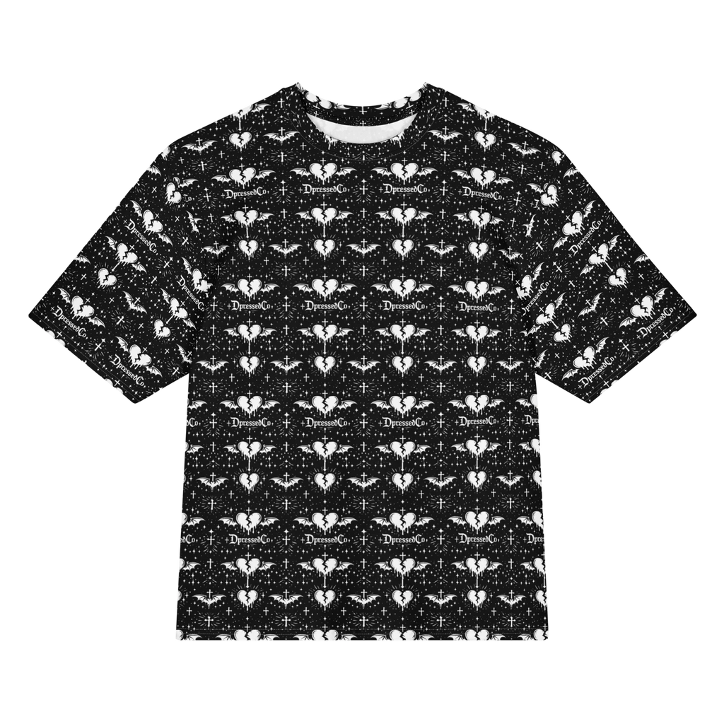 Unisex Oversized Cotton T-Shirt Gothic Emo Punk Alt Streetwear