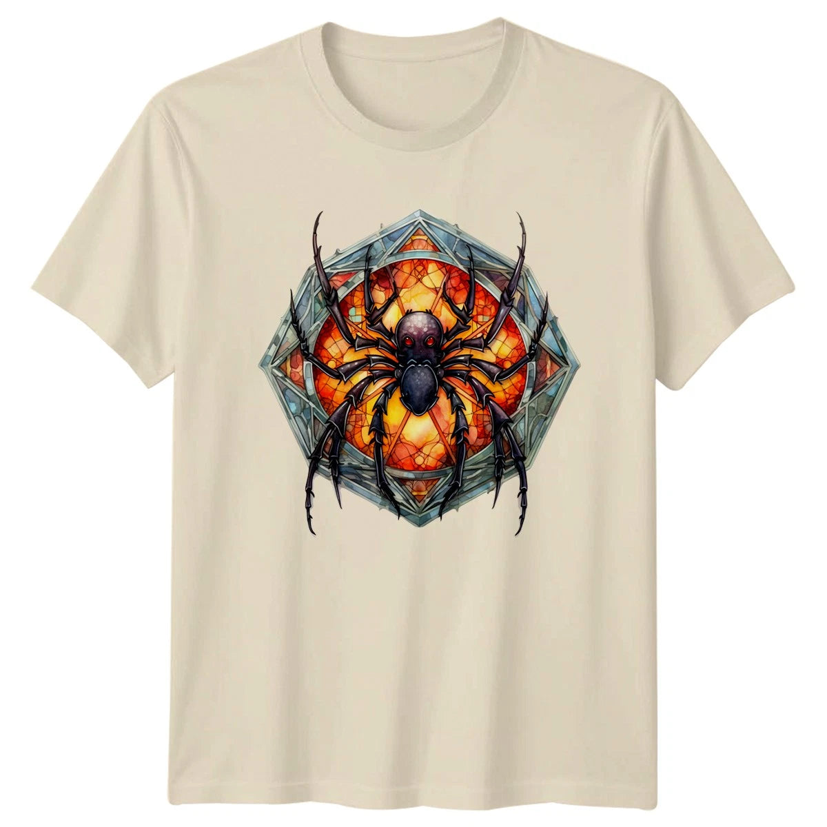 Stained Glass Spider T-Shirt Halloween Gift For Him And Her