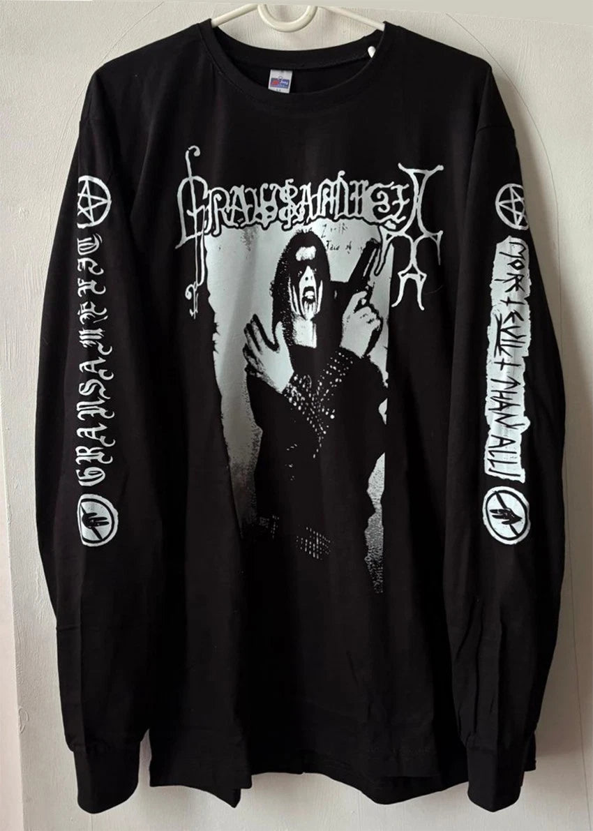 Grausamkeit – LongSleeve Tshirt with Back Print (Black Metal)