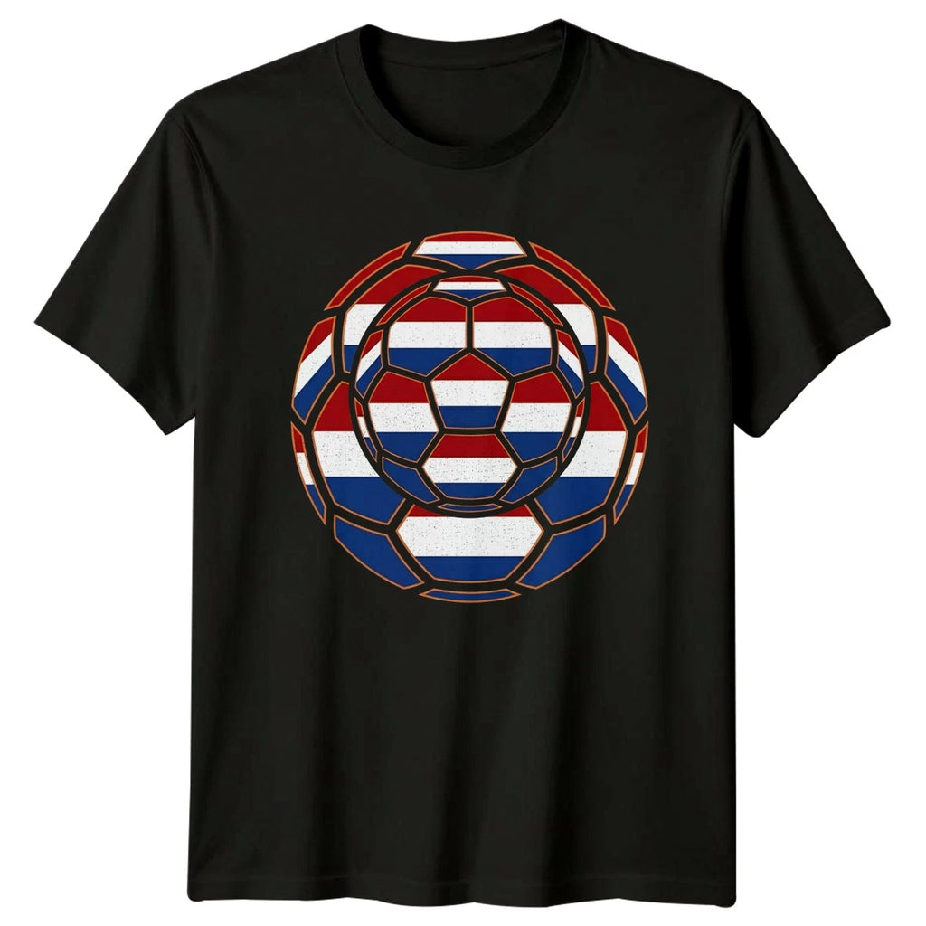 Netherlands Soccer Ball Flag Graphic T-Shirt Dutch Football Birthday