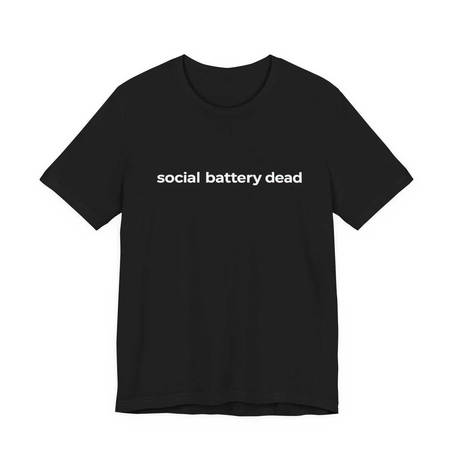 Minimalist Shirt Social Battery Dead Funny Introvert Aesthetic Tee