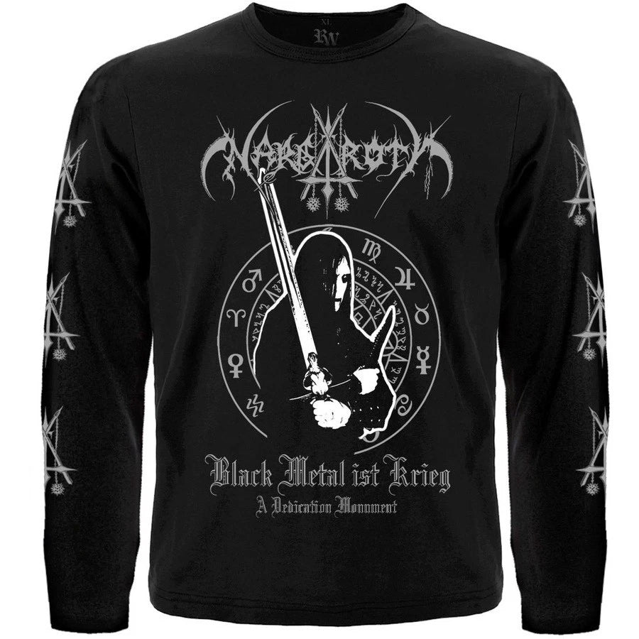 Nargaroth "Black Metal ist Krieg"  Long Sleeve Black T-Shirt mayhem bathory