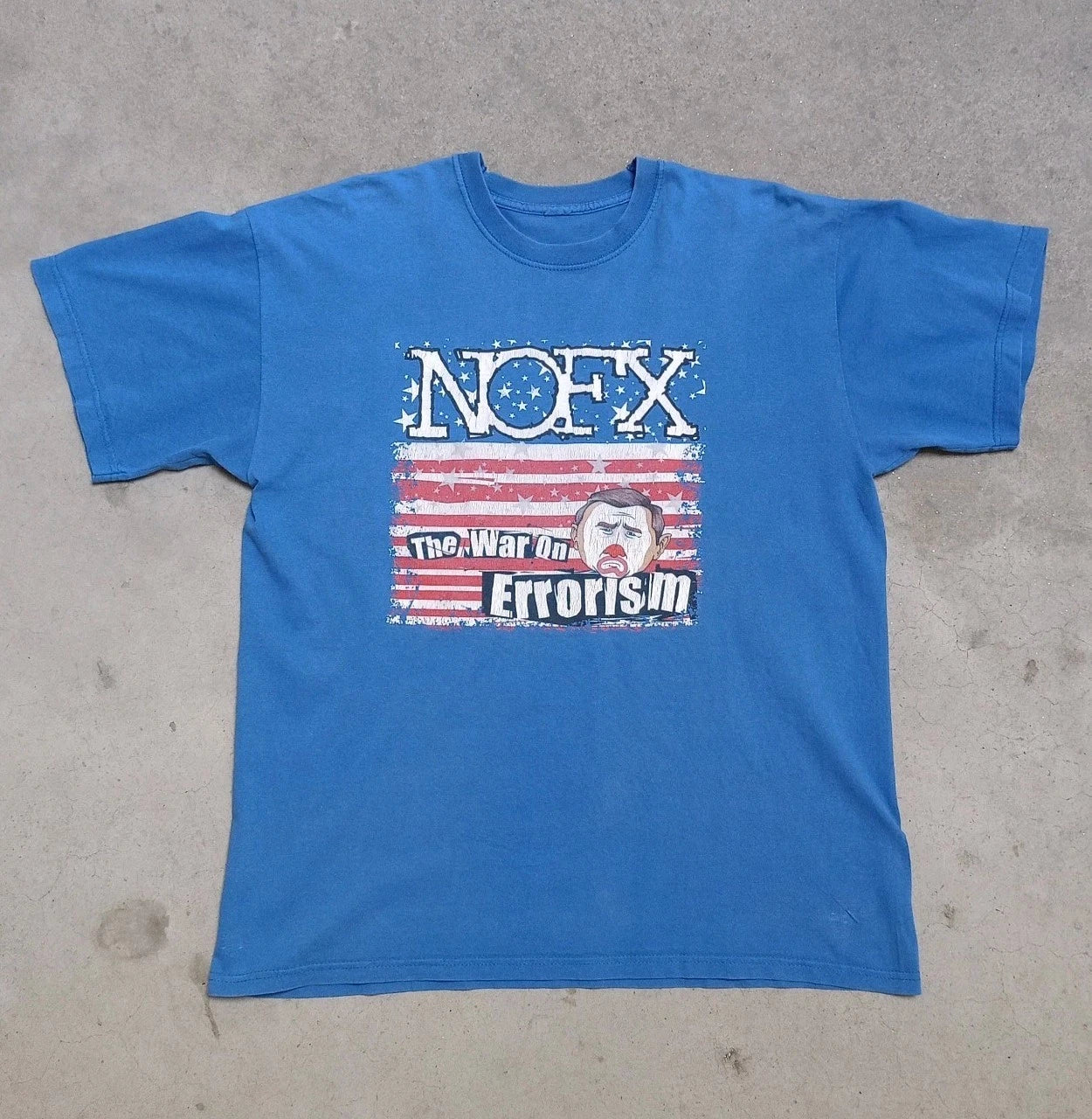 VINTAGE 2003 NOFX The War on Errorism T-Shirt - Size L - Punk Rock Fat Wreck