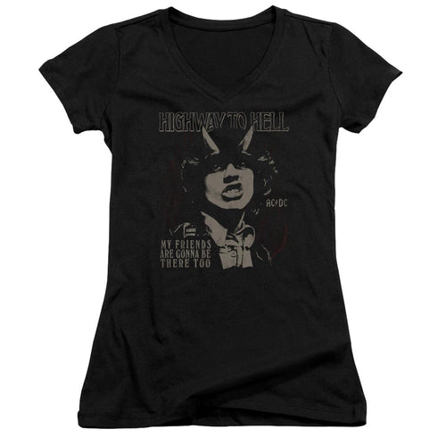 AC/DC Highway to Hell My Friends Juniors V-neck Shirt