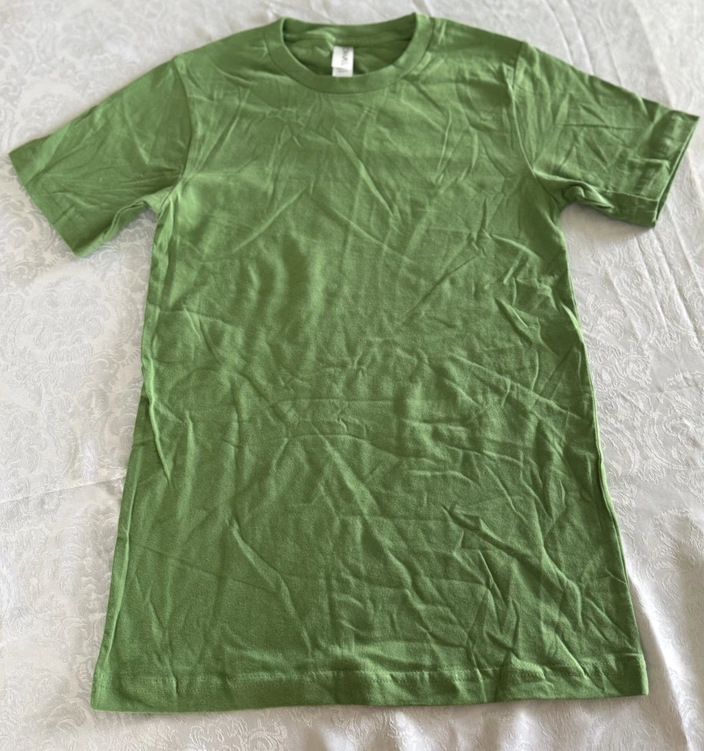 Canvas Green T-Shirt Size Large 100% Cotton