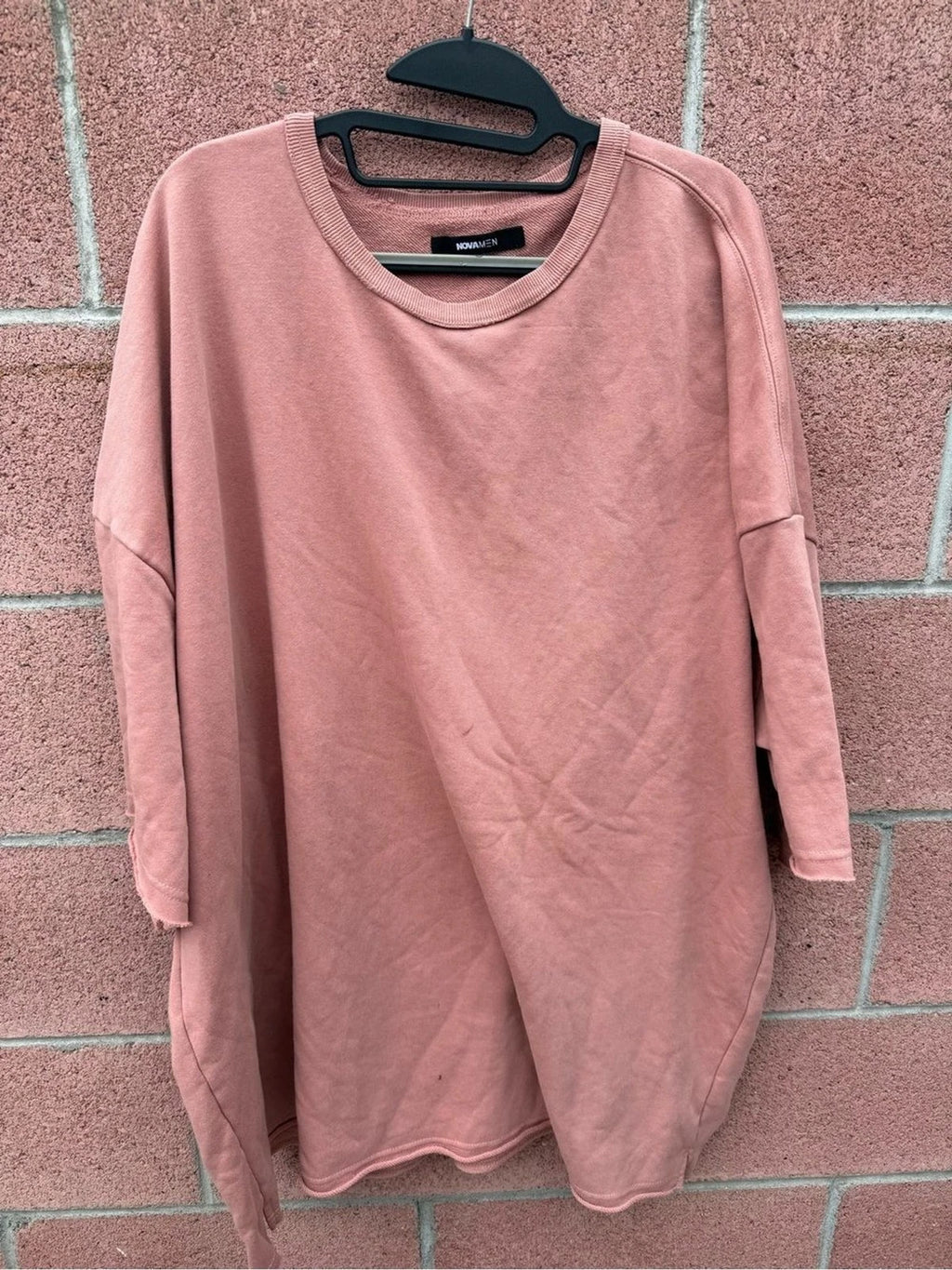 Mens Fashion Nova Rose Pink Oversized Short Sleeve Crewneck Tee size 3XL