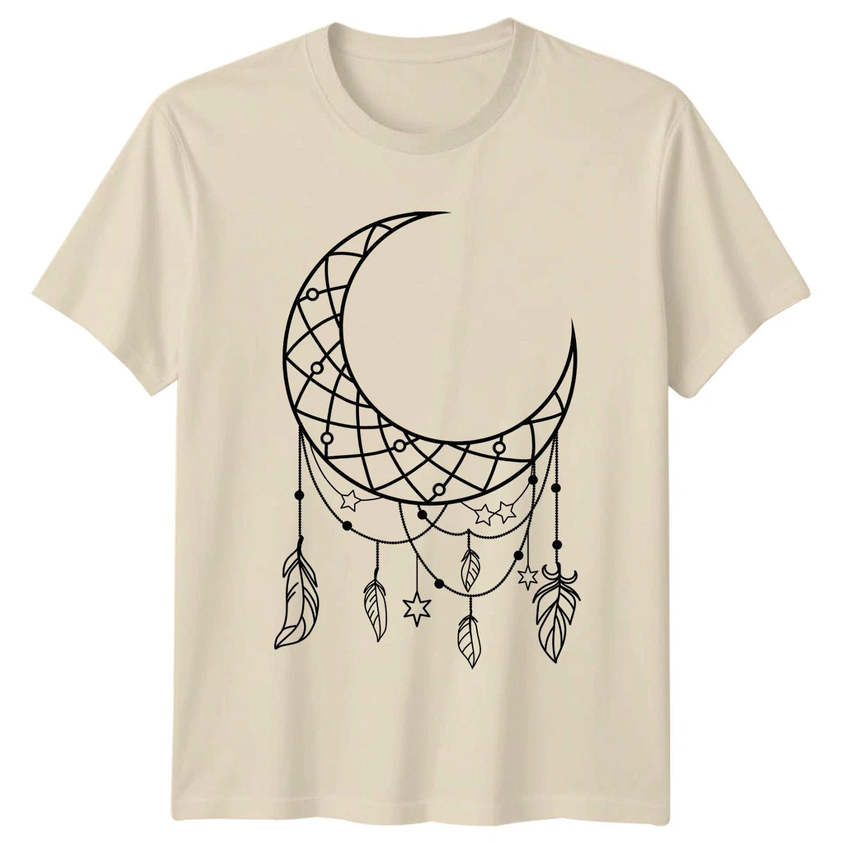 Crescent Moon Dreamcatcher T-Shirt Boho Spirituality Gift For Him And Her