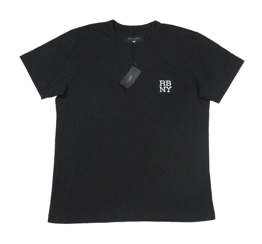 rag & bone Men's Black Monogram Logo Graphic Short Sleeve T-Shirt L