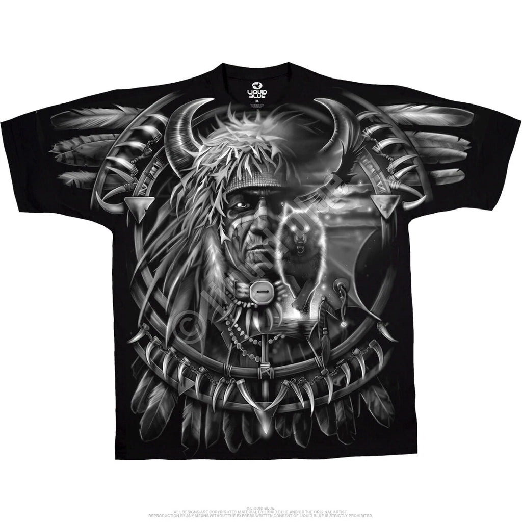 WOLF DREAMCATCHER-2 SDD Big Print-T-SHIRT S-M-L-XL-XXL-3X,4X,5X,6X Native Mystic