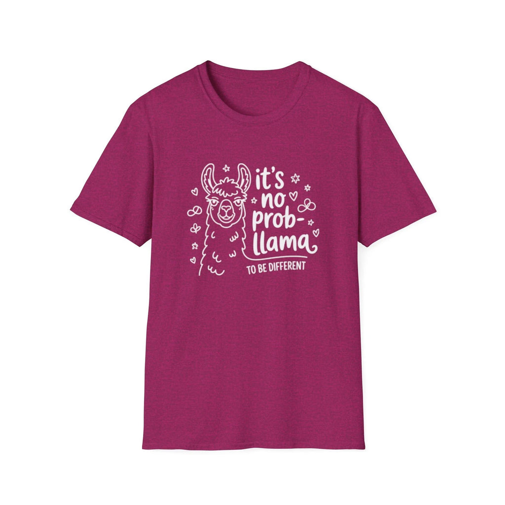 -No Prob-llama Autism T-Shirt | Plain Crewneck Tee