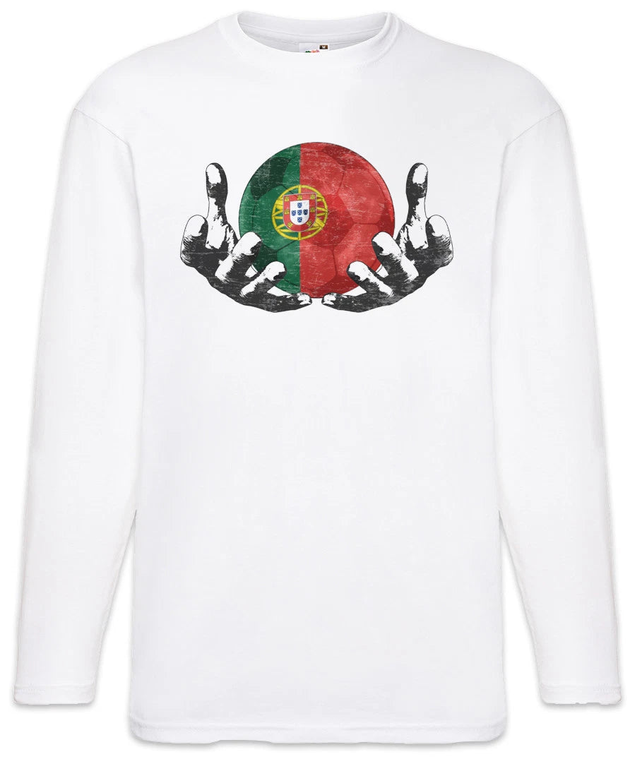 Portugal Football Magic Ball Men Long Sleeve T-Shirt portoguese Soccer Flag